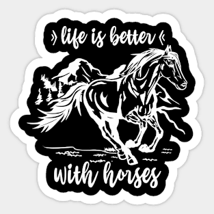 Horses "Life is Better With Horses" Horseback Riding Sticker